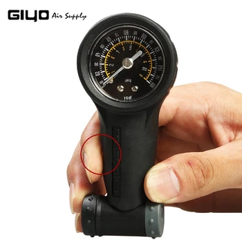 GIYO Mountainbike GG-05 Twin-ventil Dæk trykmåler for Presta/Schrader Ventil Cykel Pumpe Barometer