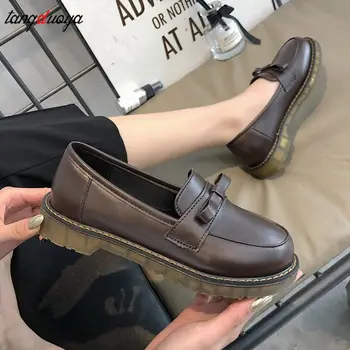 Søde harajuku sko Japansk Stil College Studerende Sko Cosplay Lolita Sko til Kvinder/Girl Fashion Sort/brun Mary Jane sko
