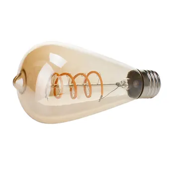 E27 ST64 G125 Spiral Filament-Lys LED Pære 4W 2200K LED Vintage Edisons Glødelampe, Retro Globe Light Lamper Dekorativ Belysning