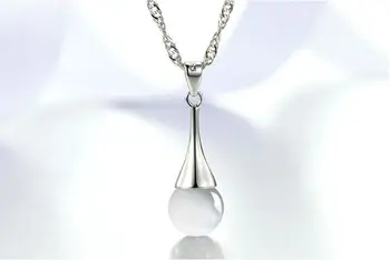 925 sterling sølv natural opal fashion damer'pendant halskæde kvindelige kort kæde kvinder gave drop shipping engros gave