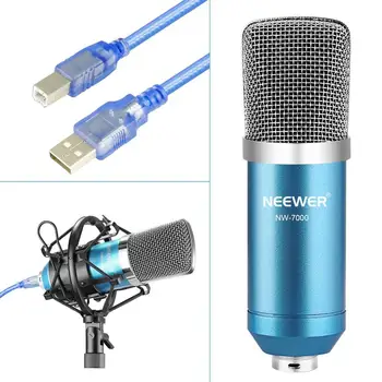 Neewer USB-Professionel Studio Recording Mikrofon Mic kit for Windows og Mac w/ Suspension Arm Stå, Shock Mount, Pop-Filter