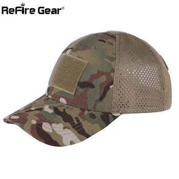 ReFire Gear Army Camouflage Taktiske Caps Mænd Soldat Kamp Militære Baseball Cap Casual Airsoft Åndbar Paintball Maske Hatte