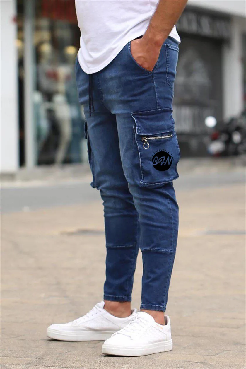 Vinter Mænd Er Varmt Slim Fit Jeans Business Mode Tykkere Denim Bukser Med Stretch Flere Lomme Og Lynlås, Logo Mærke Bukser Tilbud Mænds tøj ~ www.slaegtsbog.dk