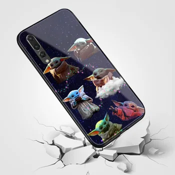 Baby yoda søde meme blød silikone, glas telefonen tilfælde dække shell til Huawei Honor V Mate P 9 10 20 30 Lite Pro Plus Nova 2 3 4 5