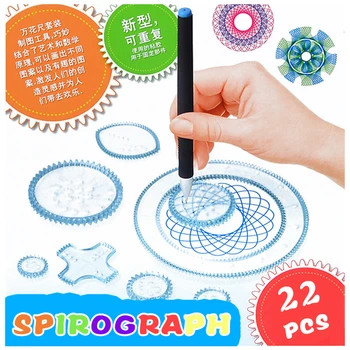 27Pcs Kreative Spirograph Tegning Pædagogisk Legetøj Sæt Gear Hjul Maleri Tegning Legetøj For Børn, Kids Håndværk Fødselsdag Gave