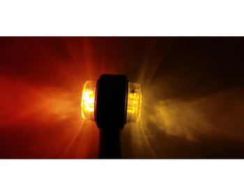 1pair 12 LED-sidemarkeringslys-Indikator Lampe Side, der er Markeret Lampe Til Lastbil, Lastbil, Campingvogn, Trailer 12v / 24V Rød Amber