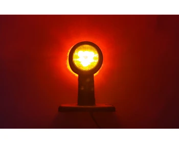 1pair 12 LED-sidemarkeringslys-Indikator Lampe Side, der er Markeret Lampe Til Lastbil, Lastbil, Campingvogn, Trailer 12v / 24V Rød Amber