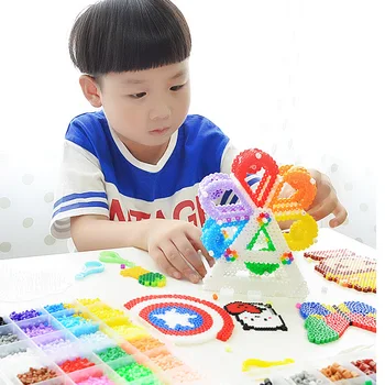 5MM hama Perler , 12,000 stk Flerfarvet Sikring Perler Kit for Kids Håndværk, Sikring Perler læring legetøj for børn