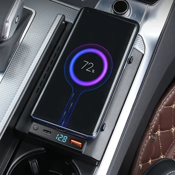 15W bil trådløse oplader til Audi A6 C8 A7 2019 2020 hurtig opladning plade trådløse oplader telefonen indehaveren tilbehør