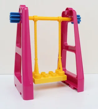 Duplo Swing Model Stor Størrelse Legetøj For Børn, Venner For Pigen Børn Gaver Uddannelse Tilbehør Duploed Byen Byggesten Toy