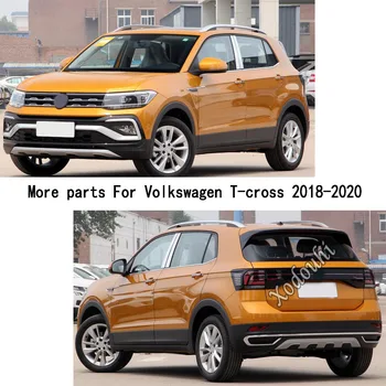 Bilen Kroppen Detektor Trim Tilbage Hale Bag Tåge Lys Dække Lampe Ramme Holde en Del 2stk For Volkswagen VW T-kryds Tcross 2018 2019 2020