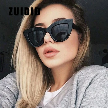 2021 Mode Solbriller Kvinder Retro Cat Eye solbriller Luksus Brand Designer Sorte Briller Damer UV400 Kvindelige Nuancer Oculos
