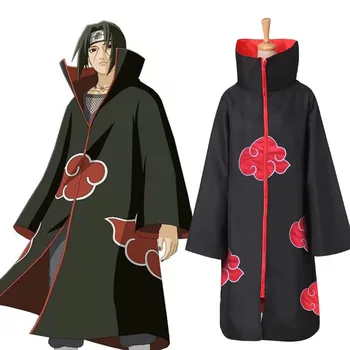 Hot Salg Anime Naruto Akatsuki /Sasuke og Itachi Cosplay Halloween, julefrokost Kostume Naruto Kappe Cape halskæde ring