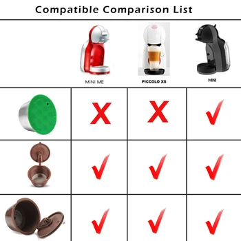 Rustfrit Stål Og Kapsel Til Dolce Gusto Genopfyldning Genanvendelige Kompatibel med Nescafe Dolce Gusto Genanvendelige Og Filtre