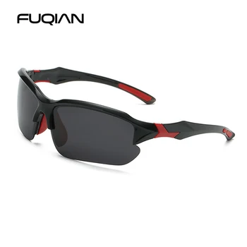 FUQIAN 2020 Sports Mænd og solbriller Mode Uindfattede Platic Polariserede Solbriller Til mænd Mode Udendørs Sport Nuancer Goggle