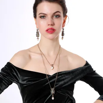 Europæiske Og Amerikanske Mode Damer Smykker Insekt-Multilagsbelægning Perle Halskæde Lange Kvinder Temperament-Match Vedhæng
