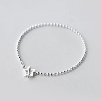 TOYOOSKY Top Kvalitet Mousserende Stjerne armbånd Armbånd Passer til Kvinder Perle Charm i 925 Sterling Sølv Armbånd Smykker