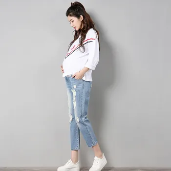 Kvinder Barsel Jeans Barsel Bukser Tøj Til Gravide Bukser Prop Sygepleje Mave Leggings Jeans Graviditet Tøj Bukser