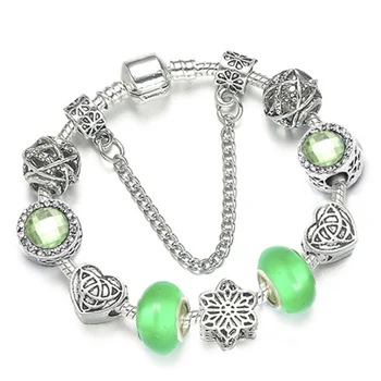 TOGORY Høj Kvalitet Charms Perler passer Oprindelige Sølvfarvet Armbånd med Krystal Perler Mærke Armbånd til Kvinder Mode Smykker