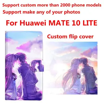 DIY Telefon taske Personlige brugerdefinerede foto Billede PU læder flip cover til Huawei MATE 10 LITE
