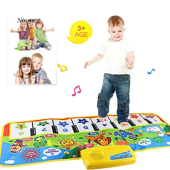 Nye Touch Spille Tastatur Musikalske Musik, Sang Fitnesscenter Tæppe Mat Bedste Kids Baby Barn Gave 73 X 35cm #3D13