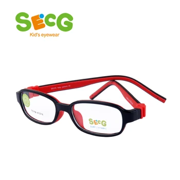 SECG Pladsen Aftagelig Blød Børn Briller Ramme Fleksibel Studerende Solid Silikone Børn Briller Optiske Briller Lunette