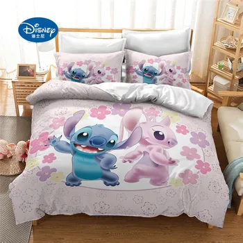 2020 Disney Lilo Stitch Strøelse Sæt Børn Dynebetræk Pudebetræk Tegnefilm seng sæt 2 3 4 pc ' er