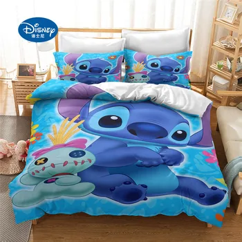 2020 Disney Lilo Stitch Strøelse Sæt Børn Dynebetræk Pudebetræk Tegnefilm seng sæt 2 3 4 pc ' er