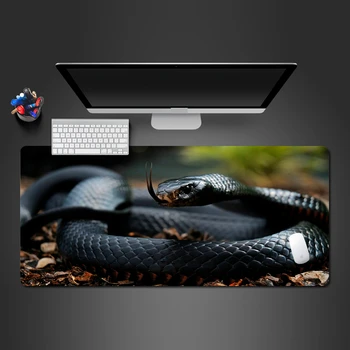 Cool Big Black Snake Musemåtte I Høj Kvalitet Låst Kant Spiller Store Spil Pad High Class Computer Tastatur Varm Bruser Måtter Gaver