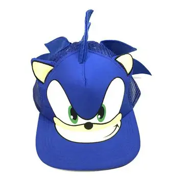 Hot Anime Sonic Cosplay The Hedgehog Tegnefilm Unge Justerbar Hip Pop Hat Cap Blå Til Drenge Sonic Hot Sælgende part gaver Legetøj