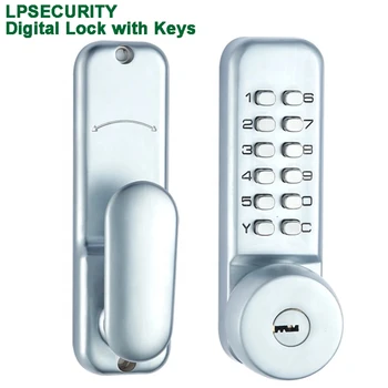 Hjem digitale dør lås, Mekanisk lås-Kode lås tastatur have kontor gate garage Strygejern træ dør låse med nøgle/Password/Kode