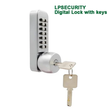 Hjem digitale dør lås, Mekanisk lås-Kode lås tastatur have kontor gate garage Strygejern træ dør låse med nøgle/Password/Kode