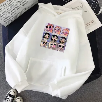 Kawaii Buttercup Blomstre Hoodie Kvinder 2020 Mode Harajuku Vinter Trøjer Sweatshirt Søde Tegneserie Print Løs Hoody Toppe