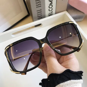 Høj Kvalitet Overdimensionerede Solbriller Kvinder Brand Designer Oprindelige Orange Sol briller til Mænd Trendy Pladsen Nuancer Briller UV400