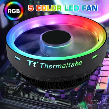 RGB-Fan CPU Køler LED 5 Farve køleventilatoren Heatsink 3pin Til Intel LGA1156/1155/775/1150 AMD/FM1/FM2/FM2+/AM2/AM2+/AM3+/AM4