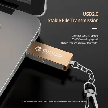 ORICO U Disk, USB 2,0 Flash-Drev 64GB 16GB 32GB USB-Pendrive, Zink Alloy med nøglering Støtte Til Mobiltelefon, Computer