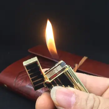 Nye Forretnings-Gas Lighter Kompakt Butan Jet Gravering af Metal Gas PING Lys Lyd cigarettænder Oppustet Ingen Gas Med Box