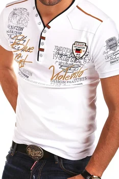 ZOGAA Mænds Mode Personlighed Dyrke Kort-langærmet Shirt S-3XL Casual T-shirts Til Mænd Tøj 2019 V-neck Tee Trykt