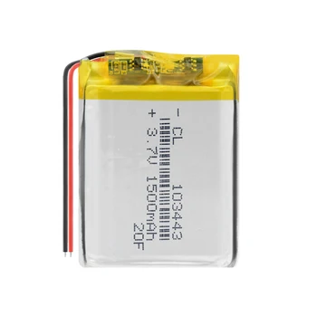 Genopladelige 1500mAh 3,7 V Li-Po Batteri 103443 For DVD-GPS Kamera Instrument Polymer Lithium Batteri For Køretøj, der Optager Toy