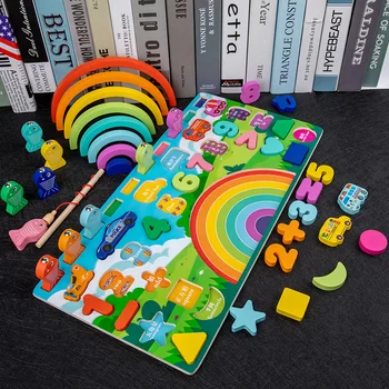Børn Eduactional Toy Multi-funktion Geometrisk Form Kognition Matche Barn Tidlig Uddannelse af undervisningsmateriale Matematik Legetøj For Børn