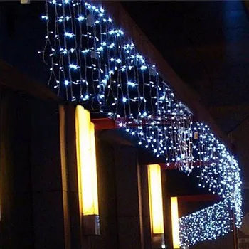 5M Jul LED Curtain Icicle String Lys hænge på 0,4-0,6 m LED Party Haven Fase Udendørs Vandtæt Dekorative Fe Lys