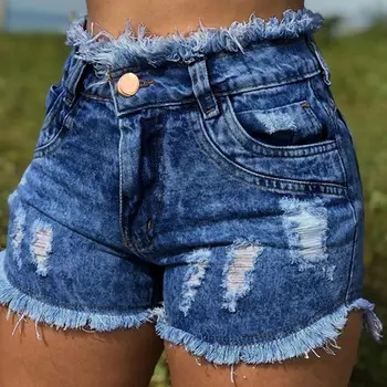 2020 Hot salg kvinder er sommer denim shorts mode kvast jeans shorts sexede Tynde høj talje shorts plus størrelse S-3XL nye ankomst