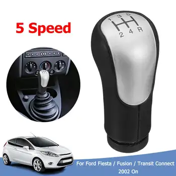 5 Speed Car Gear Shift-Knap Håndtag Skifter Gear Stick PU Læder For Ford/Fiesta/Fusion Transit Connect 2002-På