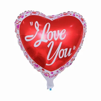 18inch 10stk Hjerte elsker Balloner Oppustelige Folie Ballon Bryllup Valentins Dag Helium-Ballon Dekorationer jeg Elsker Dig Globos