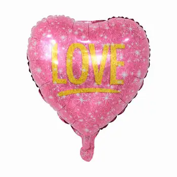 18inch 10stk Hjerte elsker Balloner Oppustelige Folie Ballon Bryllup Valentins Dag Helium-Ballon Dekorationer jeg Elsker Dig Globos