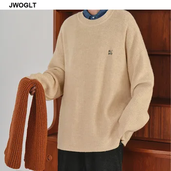 Efteråret Nye Korea Herre Pullover O-Hals Mænds Sweater ensfarvet langærmet Strik Trøjer Mænd Casual Trække Mænd Tøj