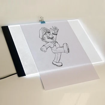 Digital Grafik Tablet A4 LED Kunstner Tynd Kunst Stencil tegnebrættet lyskasse Opsporing Skriver Bærbare Elektroniske Pad Tablet