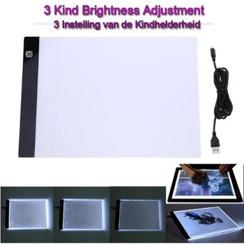 Digital Grafik Tablet A4 LED Kunstner Tynd Kunst Stencil tegnebrættet lyskasse Opsporing Skriver Bærbare Elektroniske Pad Tablet