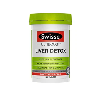 Australien Swisse Lever Detox 120Tablets leverfunktion Fordøjelsesbesvær, Oppustethed, Kramper Relief Antioxidant Afgiftning Wellness