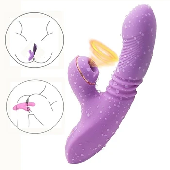 LOAEY Teleskopisk Dildo Vibratorer Til Kvinder, sexlegetøj Kvindelige Klitoris Suge-Clit Sucker Brystvorte Vibrator Sex Shop voksen legetøj